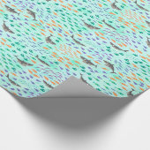 Papier Cadeau Amusement de requin (Coin)