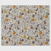 Papier Cadeau Amusement d'Halloween (Plat)