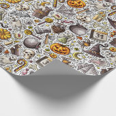 Papier Cadeau Amusement d'Halloween (Coin)