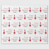 Papier Cadeau amusement très joyeux Noël elf vacances en famille (Plat)