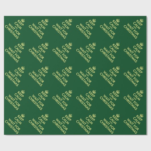 Papier Cadeau Amusez Restez calme et attendez Noël humoristique (Plat)