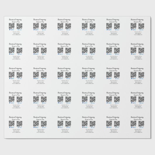 Papier Cadeau Analyser pour payer q r code paypal venmo ajouter (Plat)