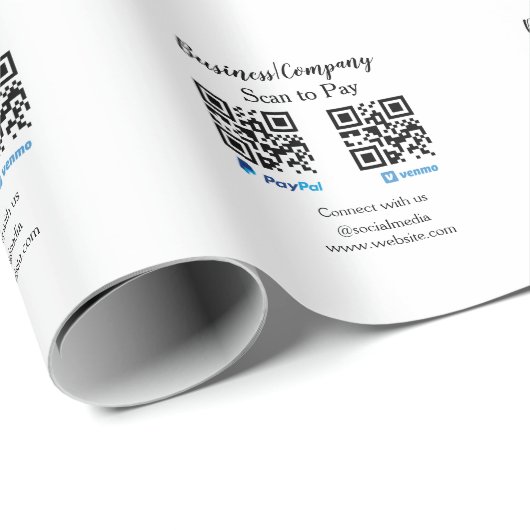 Papier Cadeau Analyser pour payer q r code paypal venmo ajouter  (Coin rond)