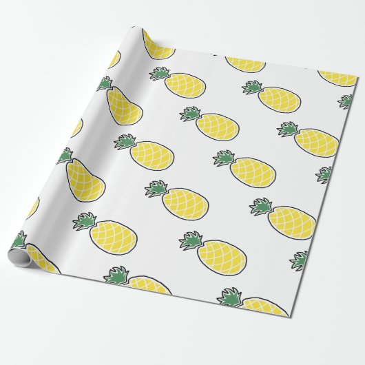 Papier Cadeau Ananas (Déroulé)
