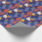 Papier Cadeau Ananas Abstrait Feuille Vintage Motif (Coin)