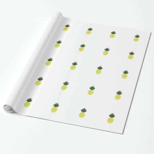 Papier Cadeau Ananas Artsy (Déroulé)