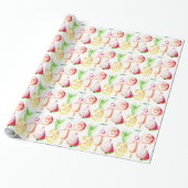 Papier Cadeau Ananas, Cerises, Donuts, Crème Glacée, Pastèque (Déroulé)