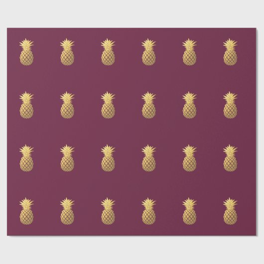 Papier Cadeau Ananas d'or de Faux sur Bourgogne (Plat)