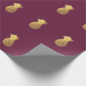 Papier Cadeau Ananas d'or de Faux sur Bourgogne (Coin)