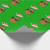 Papier Cadeau Ananas du Père Noël (Coin)