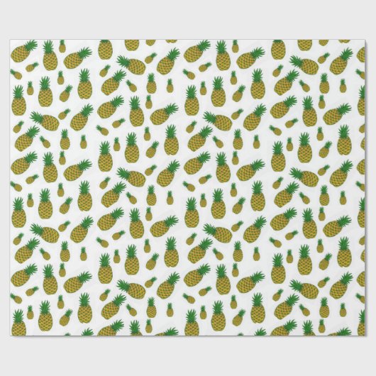 Papier Cadeau Ananas en papier brillant (Plat)