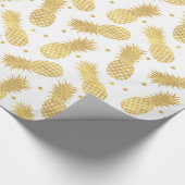 Papier Cadeau Ananas Glitzy en or (Coin)