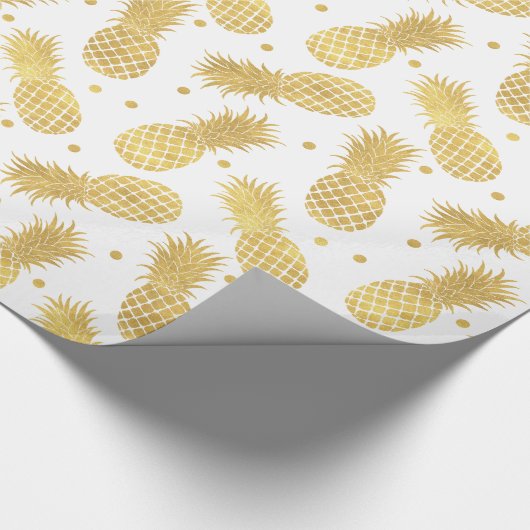 Papier Cadeau Ananas Glitzy en or (Coin)