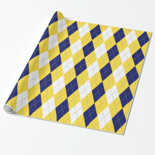 Papier Cadeau Ananas Jaune Dk Gris Gris Wht Jacquard XL