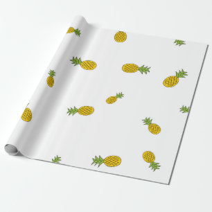 Papier Cadeau Ananas mignon motif sans couture arrière - plan. V