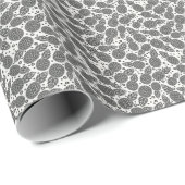 Papier Cadeau Ananas monochromes (Coin rond)