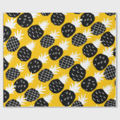 Papier Cadeau Ananas noir (Plat)