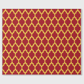 Papier Cadeau Ananas rouge canneberge Marocain jaune #4 (Plat)