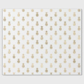 Papier Cadeau Ananas Tropical Gold (Plat)