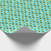 Papier Cadeau Ananas Tropical : Motif de lunettes de soleil Retr (Coin)