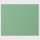 Papier Cadeau Ananas Tropical Sur Turquoise (Plat)
