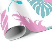 Papier Cadeau Ananas tropicaux (Coin rond)