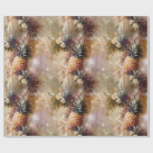 Papier Cadeau Ananas Tropicaux Éclatent (Plat)
