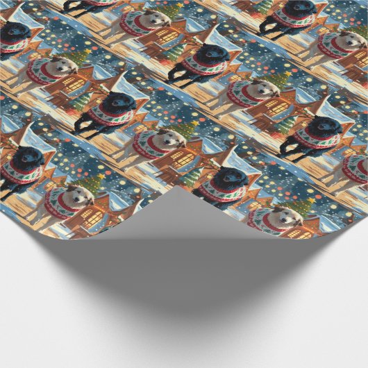 Papier Cadeau Anatolian Shepherd Dogs Christmas Snow Holiday (Coin)