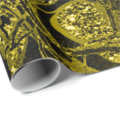 Papier Cadeau Anatomie Corps Nature Mint Moutarde Chartreuse (Coin rond)