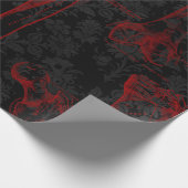 Papier Cadeau Anatomie des crémson et des squelettes noirs (Coin)