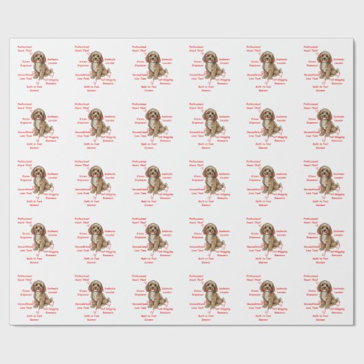 Papier Cadeau Anatomie drôle de Cockapoo - Cadeau unique de la S (Plat)