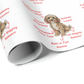 Papier Cadeau Anatomie drôle de Cockapoo - Cadeau unique de la S (Coin rond)