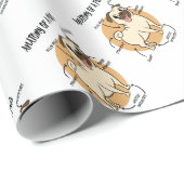 PAPIER CADEAU ANATOMIE D'UN CARLIN (Coin rond)