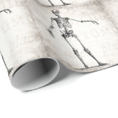 Papier Cadeau Anatomie squelettique de squelettes de 1800s (Coin rond)