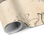 Papier Cadeau Anatomie Vintage (Coin rond)