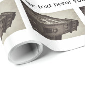 Papier Cadeau Ancien bâtiment (Coin rond)