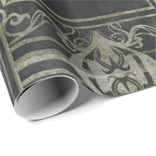 Papier Cadeau Ancien Eldritch victorien (Coin rond)