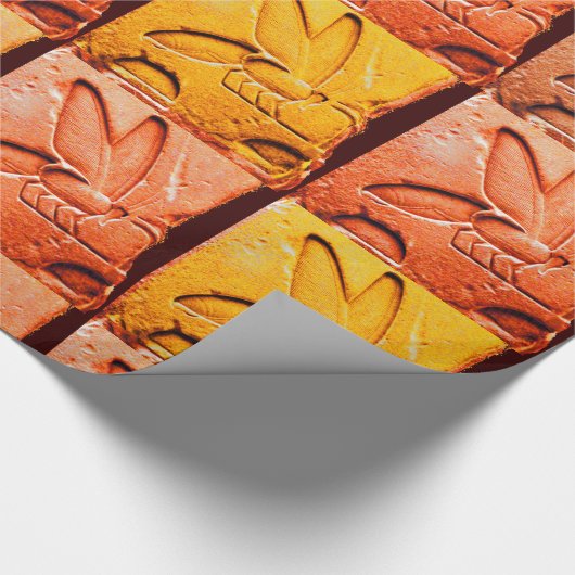 PAPIER CADEAU ANCIEN JAUNE ROUGE HONEY BEE BEEKEEPER (Coin)