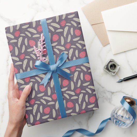 PAPIER CADEAU ANCIEN LAVENDER ET CINNAMON SATIN CUSTOM EASTER (Cadeaux)