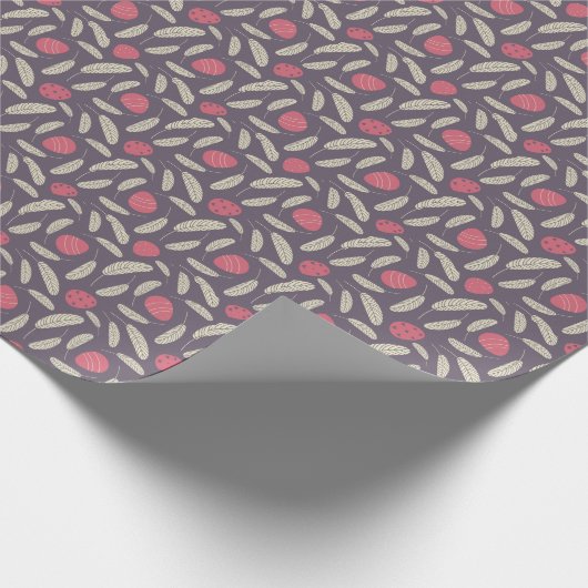 PAPIER CADEAU ANCIEN LAVENDER ET CINNAMON SATIN CUSTOM EASTER (Coin)