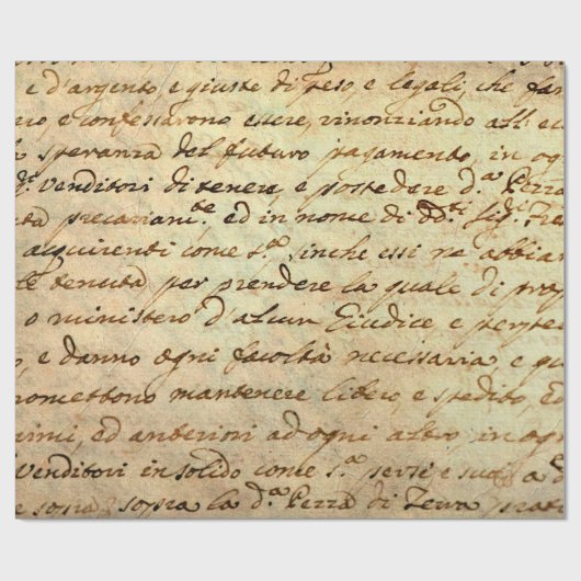 Papier Cadeau Ancien manuscrit du 1700 siècle écrit à l'encre  (Plat)