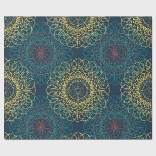 Papier Cadeau Ancien modèle de mandala géométrique (Couture)