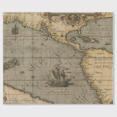 Papier Cadeau Ancien Motif de cartes (Plat)