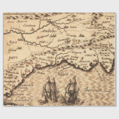 Papier Cadeau Ancien Motif de cartes (Plat)