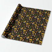 Papier Cadeau Ancien Motif égyptien Hiéroglyphique Arrière - pla (Déroulé)