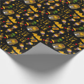 Papier Cadeau Ancien Motif égyptien Hiéroglyphique Arrière - pla (Coin)