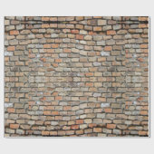 Papier Cadeau Ancien mur de briques pourries (Plat)