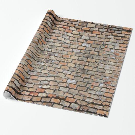 Papier Cadeau Ancien mur de briques pourries (Déroulé)
