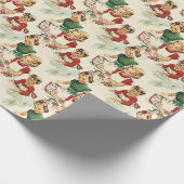 Papier Cadeau Ancien Noël cosy (Coin)