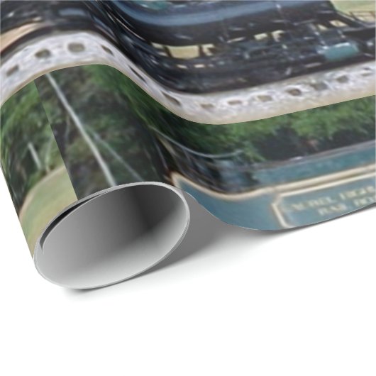 Papier Cadeau Ancien papier d'enlèvement de train (Coin rond)